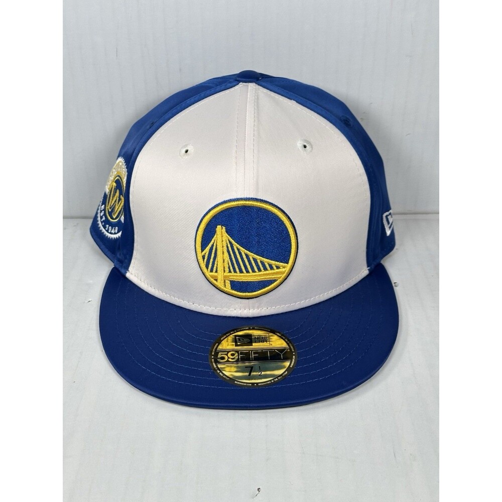 Size 7 1/2 New Era Golden State Warriors NBA 59FIFTY Satin Fitted Hat Cap NWT
